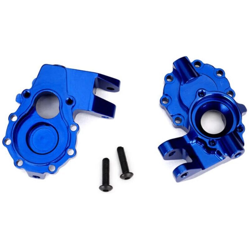 Traxxas Portal housings inner (front) 6061-T6 aluminum (blue-anodized) (2)/ 3x12 BCS (2) TRA8252X