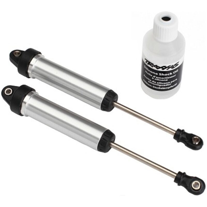Traxxas GTR 134mm Silver Alum Shocks (Front No Threads) (2) TRA8451