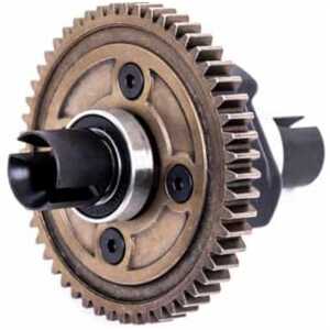 Precision RC car gear motor part with gears for remote control vehicles.