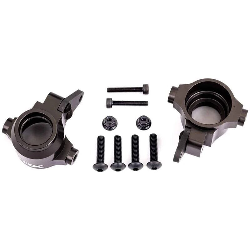 Traxxas Sledge Aluminum Steering Blocks Left and Right (2) Dark Titanium TRA9635A