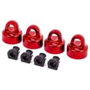 Traxxas Shock caps aluminum (red-anodized) GT-Maxx shocks (4)/ spacers (4) (for Sledge) TRA9664R