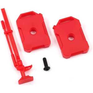 Traxxas Fuel canisters (left and right)/ jack (red) (fits #9712 body) TRA9721