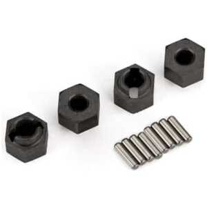 Traxxas Wheel hubs 7mm hex (4)/ axle pins (8) TRA9750