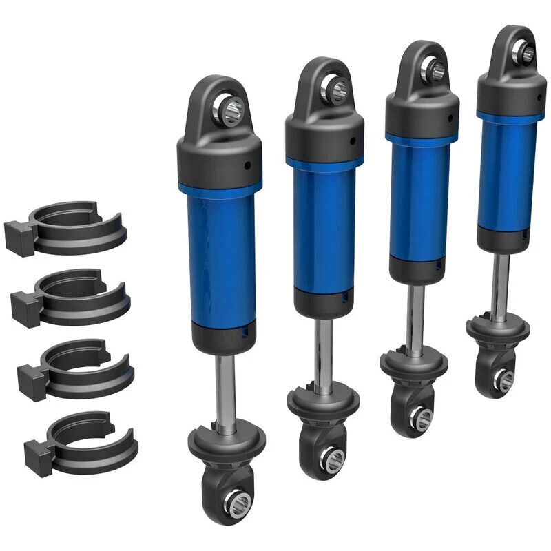 Traxxas Shocks GTM 6061-T6 aluminum (blue-anodized) (fully assembled w/o springs) (4) TRA9764-BLUE - 9764-blue Traxxas Shocks GTM 6061-T6 aluminum (blue-anodized) (fully assembled w/o springs) (4) TRA9764-BLUE