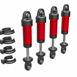 Traxxas Shocks GTM 6061-T6 aluminum (red-anodized) (fully assembled w/o springs) (4) TRA9764-RED