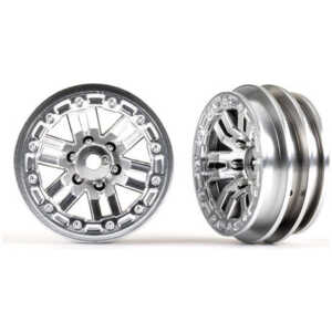 Traxxas 1.0 Wheels - Satin Chrome (2)