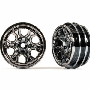 Traxxas 1.0 Wheels - Black Chrome (2)