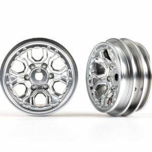 Traxxas 1.0 Wheels - Satin Chrome (2)