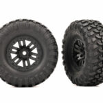 Traxxas Tires and wheels assembled (black 1.0 wheels Canyon Trail 2.2x1.0 tires) (2)
