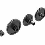 High-quality black gears for RC cars and remote control vehicles, essential for durability and performance.