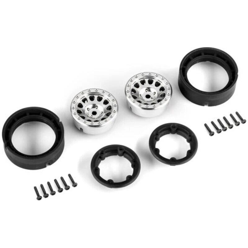 Traxxas Wheels 1.0 Method Race Wheels 105 Beadlock (satin chrome beadlock) (2) TRA9781-SATIN