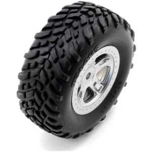 Traxxas Pre-Mounted SCT Off-Road Tire (Satin Chrome) (2)