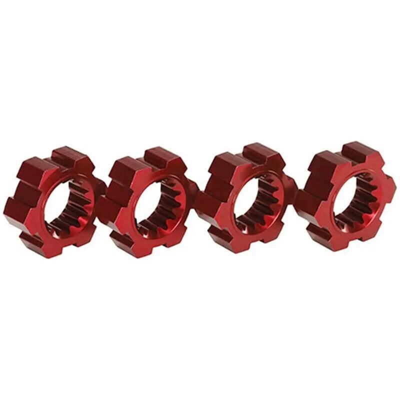 Traxxas Wheel hubs hex aluminum (red-anodized) (4) TRA7756R