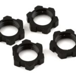 Traxxas Wheel nuts splined 17mm serrated (black-anodized) (4) TRA7758A