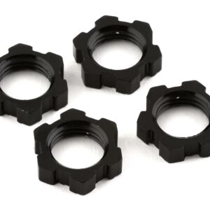 Traxxas Wheel nuts splined 17mm serrated (black-anodized) (4) TRA7758A