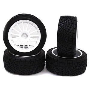 HPI 1:10 Rally Off-Road WR8 Flower Line Wheels - White (4 Pcs)
