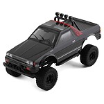 RC Off-Road Truck. Detailed image of an RC off-road truck with rugged tires and black exterior.