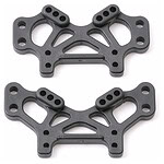 RC Car Steel Suspension Mounts. High-quality black steel suspension mounts for RC cars, enhancing durability and performance.