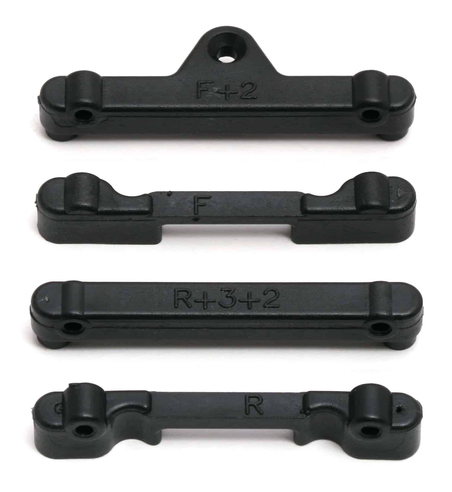Team Associated Front and Rear Arm Mounts - F - F+2 - +2 deg. kickup - std