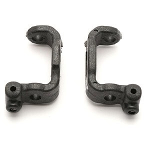 Steel RC car suspension hinge pair with durable construction for off-road racing vehicles.