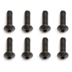 Precision black hex socket screws for RC car and hobby model assembly.