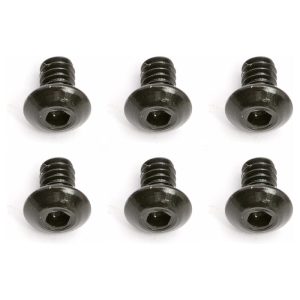 Precision black screws for remote control cars and models.