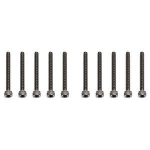 High-quality black screws for remote control cars and RC hobby models.