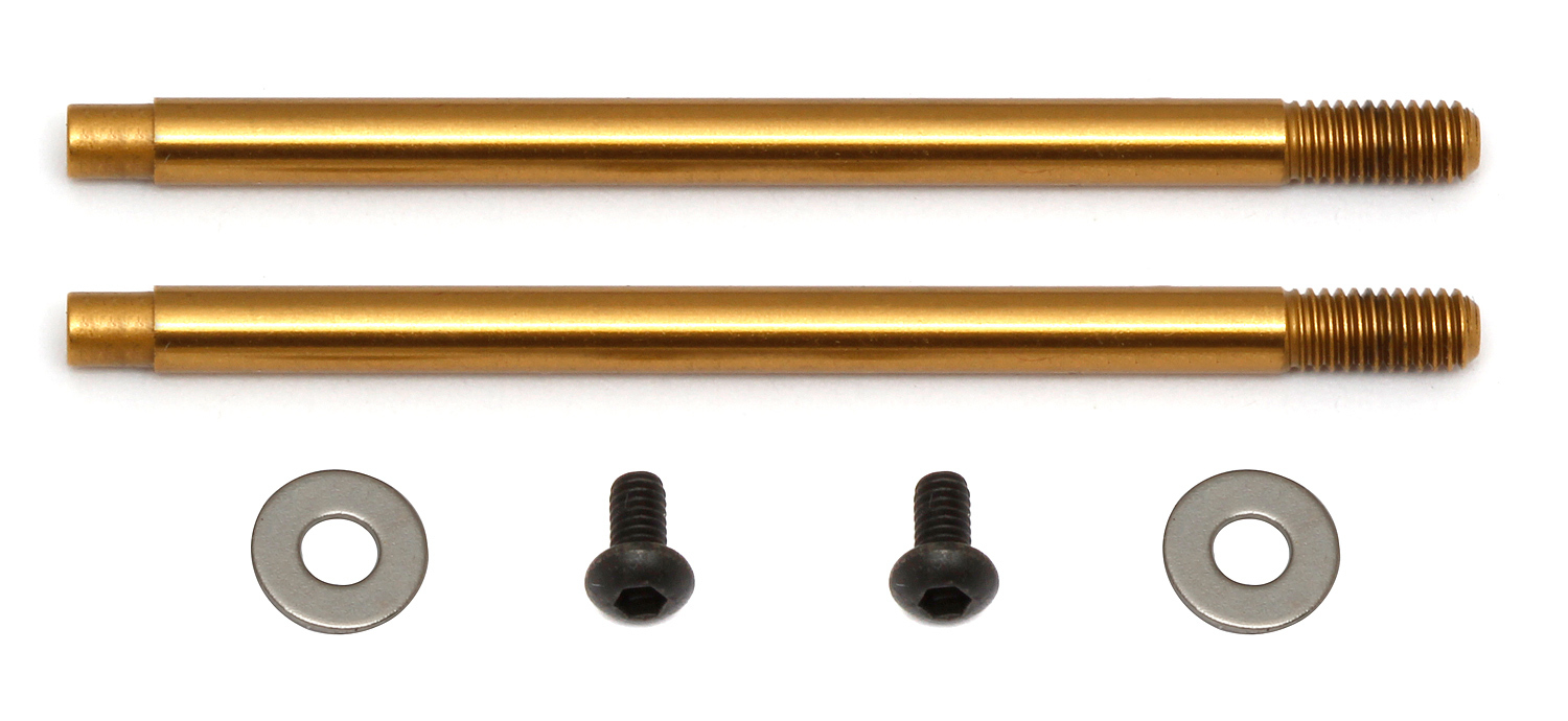 Team Associated 3x27-5 mm Shock Shafts V2 TiN