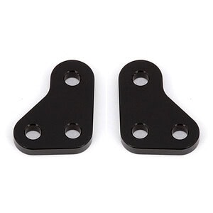 Durable black metal RC car arm mount brackets for improved stability and performance.