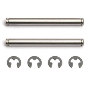 Durable metal RC car drive shafts with 4 locking clips for off-road and on-road RC vehicles.