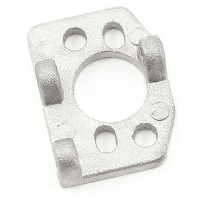 Metal RC car mount with multiple holes for racing drone chassis or RC car upgrades.