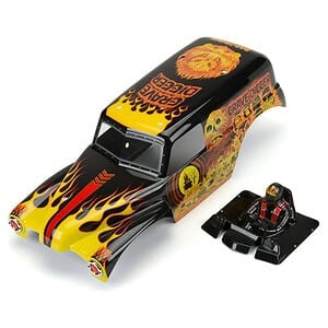 Pro-Line 1/10 Grave Digger Fire Set LMT Red Body Pre-Painted