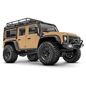 High-quality detailed RC Land Rover Defender model, perfect for off-road RC car racing and hobby use.