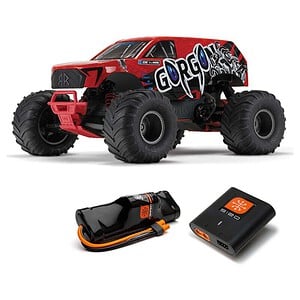1/10 Gorgon 4X2 Mega 550 Brushed Monster Truck RTR with Battery and Charger - Red