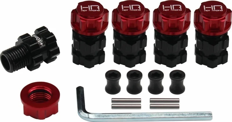 Hot Racing Aluminum 17mm Hubs 10mm Offset Arrma Bigrock Granite Senton HRATF117XT02
