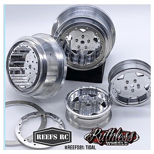 Reefs RC Tidal Beadlock Drag Wheels w/Rings and Hardware (4pcs)