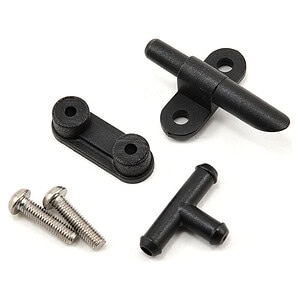 Traxxas Water pick-up backing plate tee-fitting and (2) 3x12 RM stainless screws TRA1588