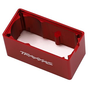 Traxxas Servo case aluminum (middle) (red-anodized) (for 2255 servo) TRA2253