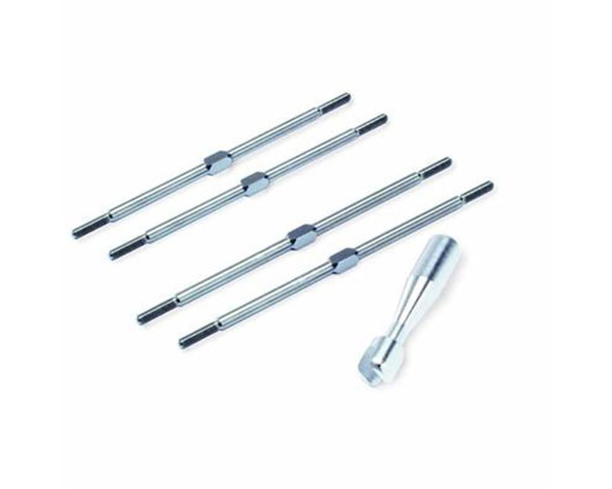 Traxxas Turnbuckles Titanium 94mm (front tie rods) (2)/ billet aluminum wrench TRA2338X