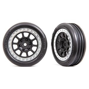 Traxxas Tires & Wheels Assembled (2.2 Black Satin Chrome Anaconda) Bandit Front TRA2471G