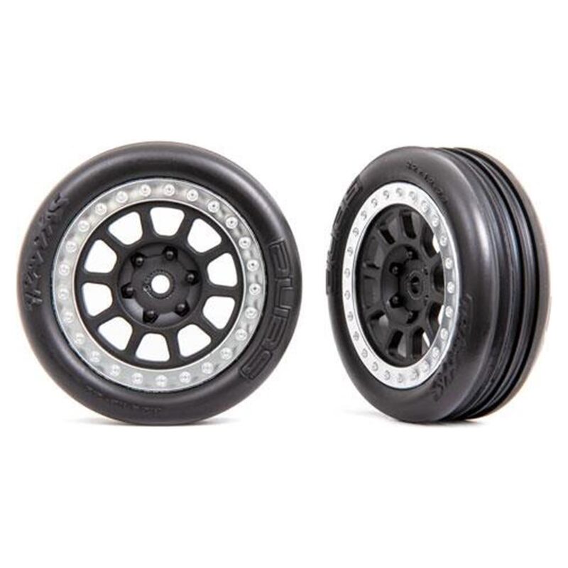 Traxxas Tires & Wheels Assembled (2.2 Black Satin Chrome Anaconda) Bandit Front TRA2471G - tra2471g-jpg Traxxas Tires & Wheels Assembled (2.2 Black Satin Chrome Anaconda) Bandit Front TRA2471G