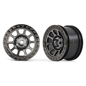 Traxxas Wheels 2.2 (black chrome) (2) (Bandit rear)