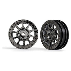 Traxxas Wheels 2.2 (black chrome) (2) (Bandit front)