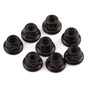 Traxxas Nuts 3mm nylon locking flanged black (8) TRA2744X