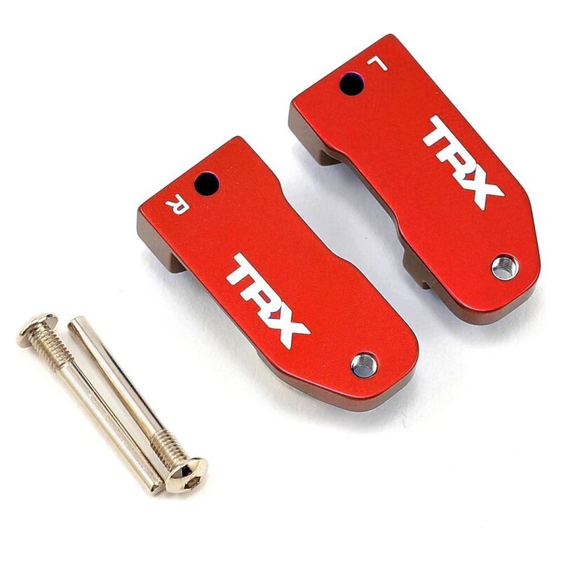 Traxxas 30-Degree Caster Blocks 6061-T6 Alum (Left/Right) - Red TRA3632X