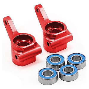 Traxxas Steering Blocks Rustler/Stampede/Bandit (Alum Red) (2) TRA3636X