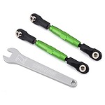 Traxxas Rear Camber Links (TUBES Green 7075-T6 Alum) (73mm) (2) TRA3644G