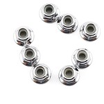 Traxxas Nuts 4mm flanged nylon locking (steel serrated) (8) TRA3647