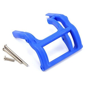 Traxxas Wheelie bar mount (1) / hardware (blue) TRA3677X
