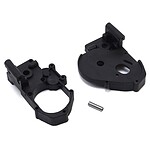 Traxxas Gearbox halves (L&R) (black) w/ idler gear shaft TRA3691